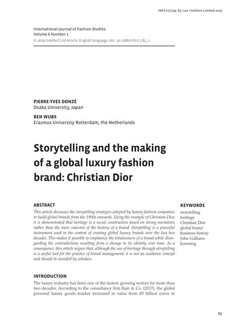 dior storytelling pdf